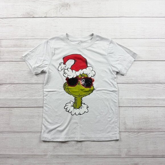 The Grinch Other - Dr Seuss The Grinch Flip Sequin Holiday Graphic Shirt